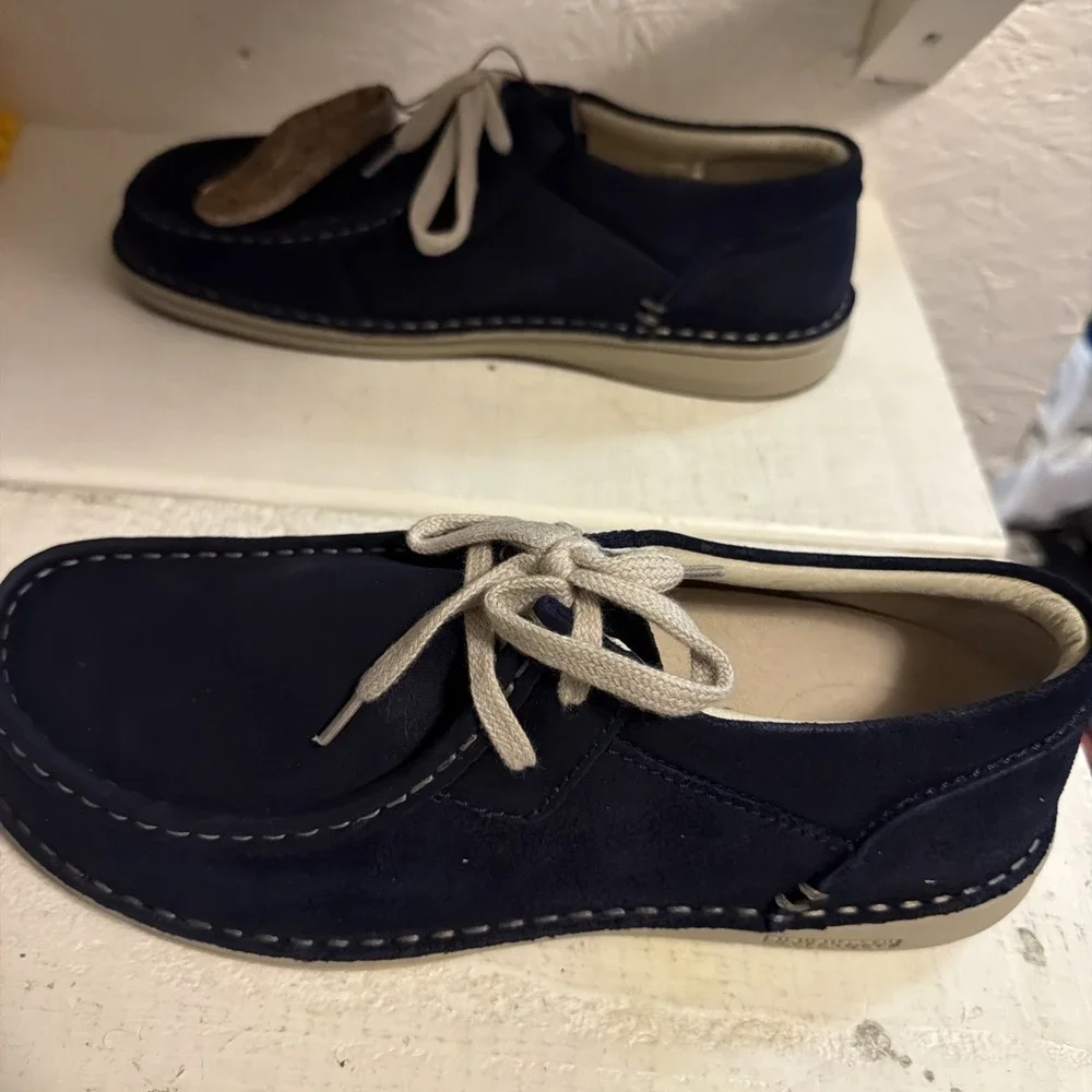 Birkenstock Men's Pasadena Suede Leather Loafers NEW Dark Blue EU 41 W10 M8